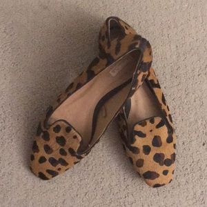 Massimo dutti leopard print loafers